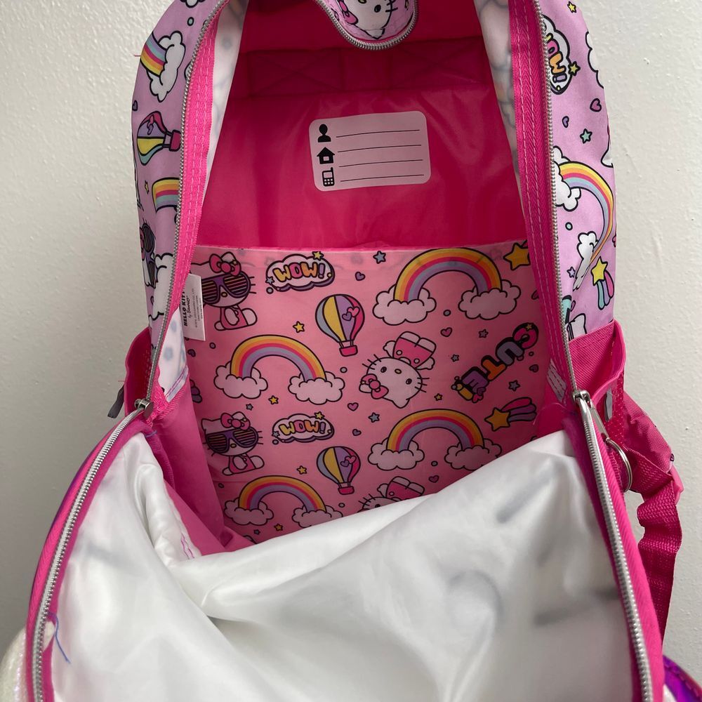 Hello Kitty Rainbow Sequin Backpack Holographic Iridescent School Bag - Picture 9 of 16